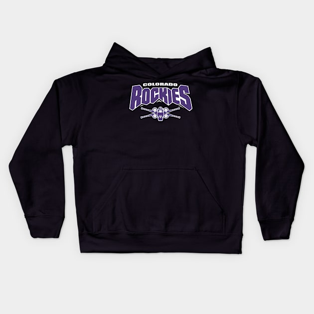 Rockies Star Wars Night Kids Hoodie by Mile High Empire